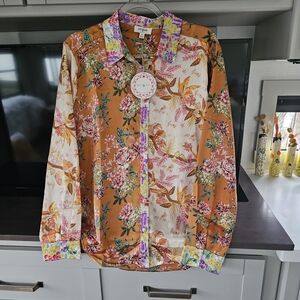 Umgee Multicolor Floral Blouse